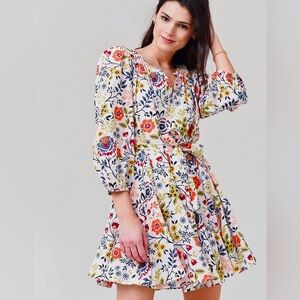 Velvet by Graham & Spencer • Keelin Boho Mini Dress in Daffodil • XS • Ret $218